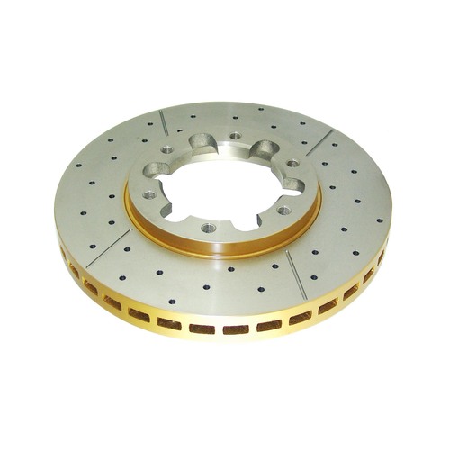 DBA Street Series Gold Cross Drilled & Slotted Brake Rotor (1) DBA625X