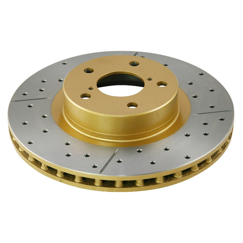 DBA Front Street Series Gold Cross Drilled & Slotted Brake Rotor (1) DBA648X
