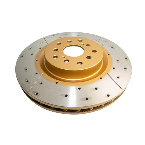 DBA Street Series Gold Cross Drilled & Slotted Brake Rotor (1) DBA654X-10