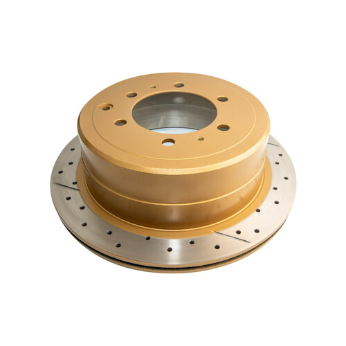 DBA Street Series Gold Cross Drilled & Slotted Brake Rotor (1) DBA786X