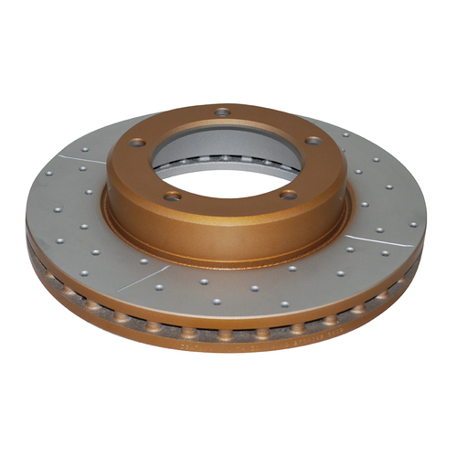 DBA Street Series Gold Cross Drilled & Slotted Brake Rotor (1) DBA788X