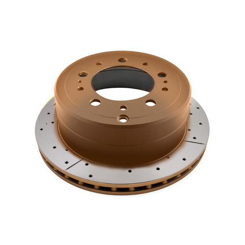 DBA Street Series Gold Cross Drilled & Slotted Brake Rotor (1) DBA789X