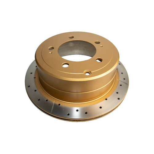DBA Street Series Gold Cross Drilled & Slotted Brake Rotor (1) DBA791X