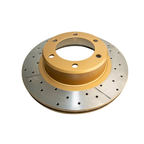 DBA Street Series Gold Cross Drilled & Slotted Brake Rotor (1) DBA792X