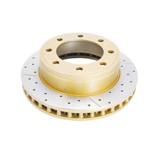 DBA Street Series Gold Cross Drilled & Slotted Brake Rotor (1) DBA798X