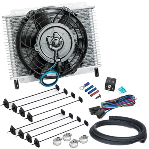 Davies Craig Universal Fit Hydra-Cool 21 Plate Transmission Fluid Cooler And 8" 12V Electric Fan Combo 698