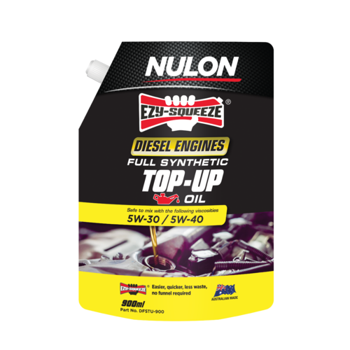 Nulon Ezy-squeeze Top-up Engine Oil Full Synthetic Diesel Engines 900mL DFSTU-900