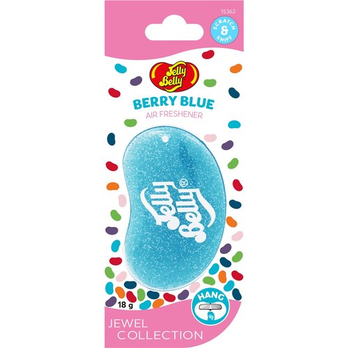 Jelly Belly Berry Blue 3D Jewel Hanging Air Freshener - Single 1PC E303515100