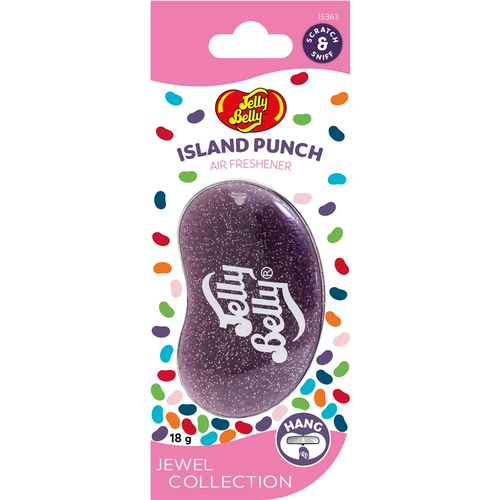 Jelly Belly Island Punch 3D Jewel Hanging Air Freshener Single 1PC E303515400