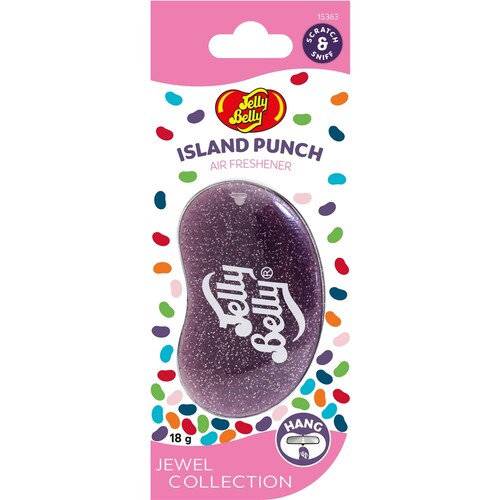 Jelly Belly Island Punch 3D Jewel Hanging Air Freshener - Single 1PC E303515400