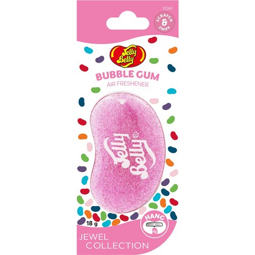 Jelly Belly Bubblegum 3D Jewel Hanging Air Freshener - Single 1PC E303515500