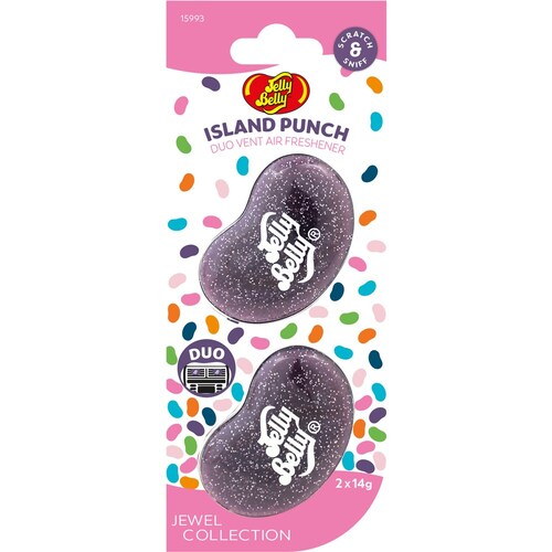 Jelly Belly Island Punch Jewel Duo Vent Air Freshener - 2Pc E303519400