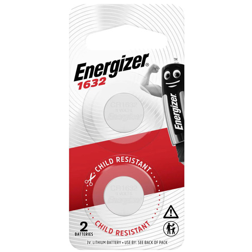 Energizer Lithium Coin Batteries CR1632 2Pk E303805000