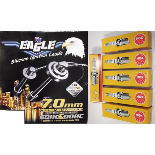 Eagle 7mm Ignition Leads & 6 Ngk Standard Spark Plugs E76182-BKR6E-11