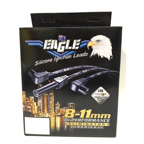 Eagle Black 8mm Lead Set Suits 4cyl M'bishi E84260