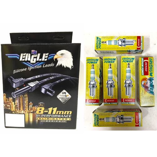 Eagle 8mm Ignition Leads & 6 Denso Iridium Spark Plugs E86172-IT16TT