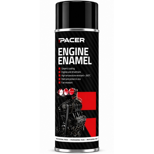 Pacer Engine Enamel Gloss Black 300g Aerosol EEGB300