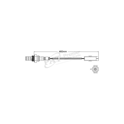 PAT Pre-cat Converter Oxygen Sensor 1 Wire 460mm Pre-cat Converter EGO-009