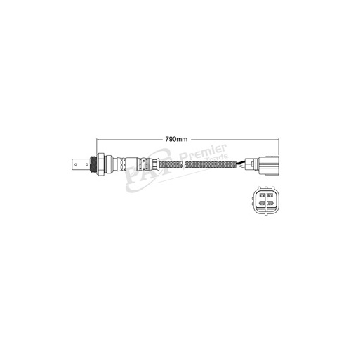 Denso Pre-cat Converter Oxygen Sensor 4 Wire 790mm Pre-cat Converter EGO-114