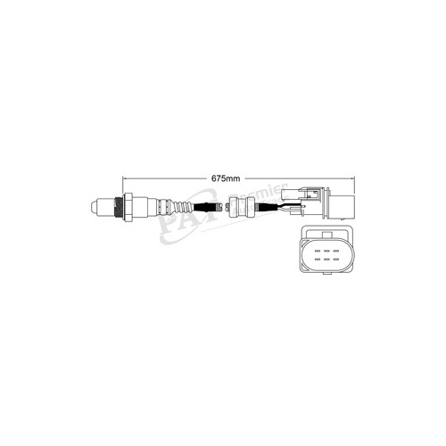 Bosch Pre-cat Converter Oxygen Sensor Pre-cat Converter 5 Wire 675mm EGO-136