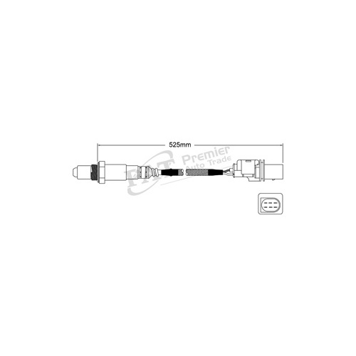 Bosch Pre-cat Converter Oxygen Sensor Pre-cat Converter 5 Wire 525mm EGO-512
