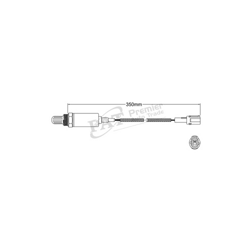 PAT Pre-cat Converter Oxygen Sensor Pre-cat Converter 1 Wire 350mm EGO-695