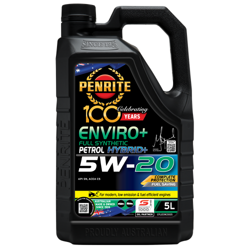 Penrite Enviro+ 5W-20 Full Synthetic Engine Oil - 5L (EPLUS5W20005)