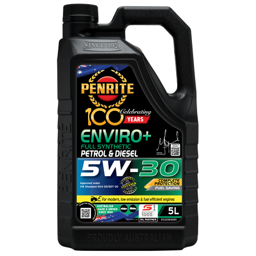 Penrite Enviro+ 5W-30 Full Synthetic Engine Oil - 5 Litre (EPLUS5W30005)