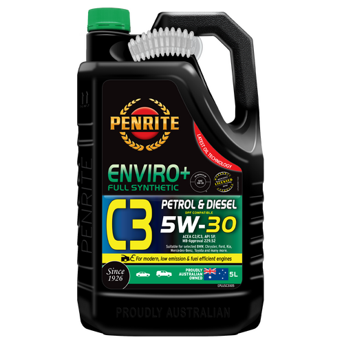 Penrite Enviro+ C3 Full Synthetic Engine Oil  5l 5w30 EPLUSC3005 