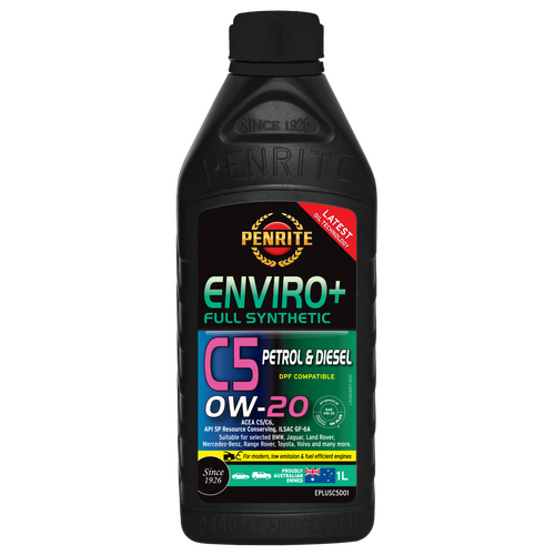 Penrite Enviro+ C5 Full Synthetic Engine Oil  1l 0w20 EPLUSC5001 