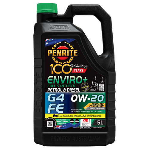 Penrite Enviro+ G4 FE 0W-20 Full Synthetic Engine Oil 5L EPLUSG4FE005