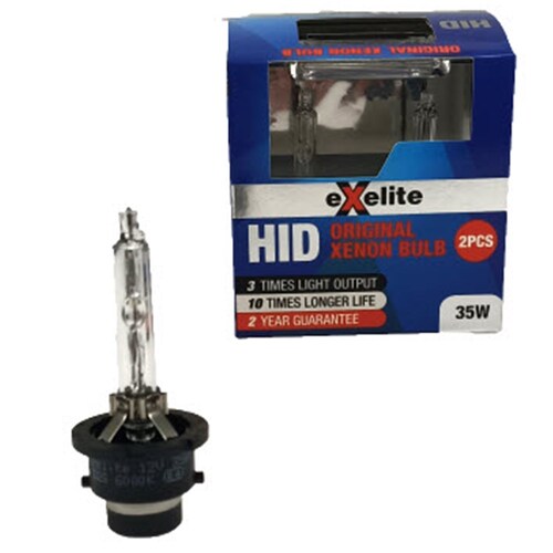 Exelite Hid Headlight Globes Xenon 6000K (2Pc) D2S EXD2S