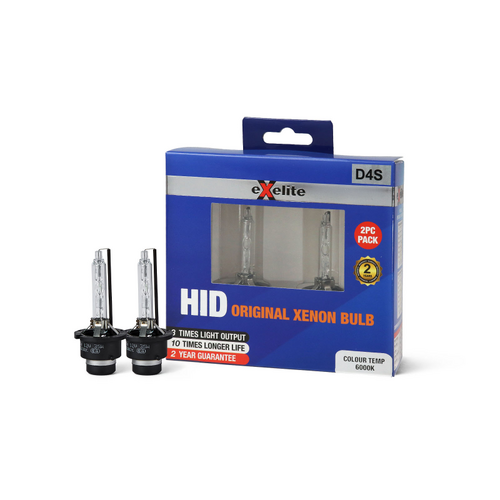 Exelite HID Headlight Globes Xenon 6000K (2Pc) D4S