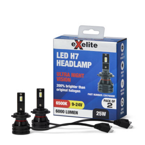 Exelite Led Upgrade Globes (2Pc) 6500K H7 EXH76500K