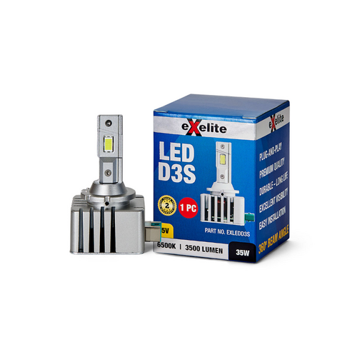 Exelite D3S HID LED Conversion Globes (2PK) 35W 6500K EXLEDD3S
