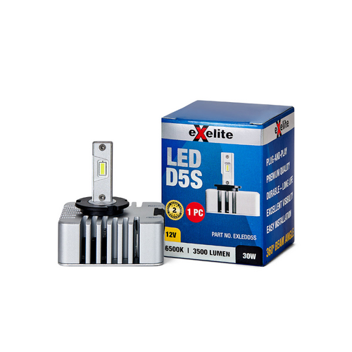 Exelite D5S HID LED Conversion Globes (2PK) 35W 6500K EXLEDD5S