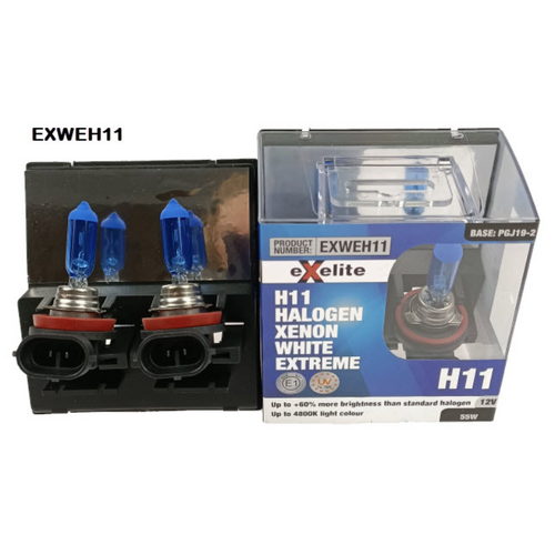 Exelite Headlight Globes - H11 Halogen (2 Pack) EXWEH11