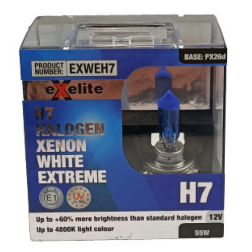 Exelite Headlight Globes - H7 Halogen (2 Pack) EXWEH7