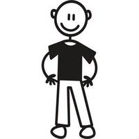 Genuine My Family Sticker - Father with No Hair or Bald