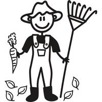 Genuine My Family Sticker - Father Gardening