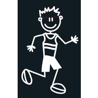 Genuine My Family Sticker - Father Running Jogging