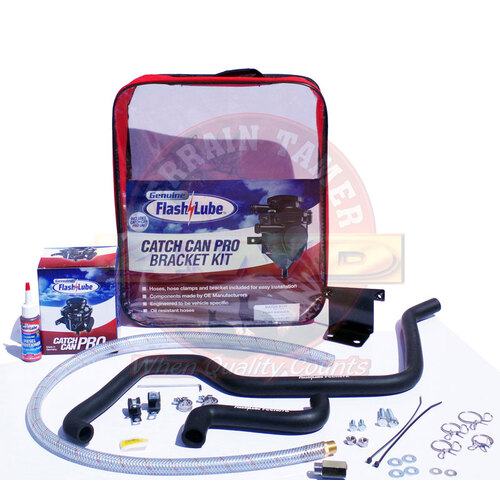 Flashlube Oil Catch Can Pro with Vehicle Specific Fitting Kit suits Ford Ranger & Mazda BT-50 with Electronic Steering