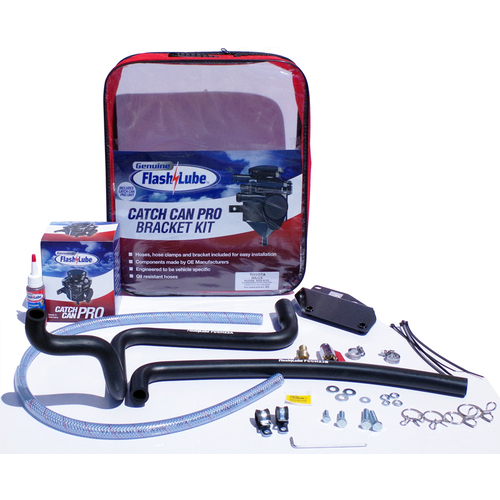 Flashlube Oil Catch Can Pro with Vehicle Specific Fitting Kit FCCKT23 suits Toyota Hilux KUN26 3.0L 1KD-FTV without VSC