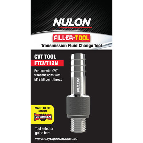 Nulon Filler Tool Suits Ezy-squeeze For Cvt M12 Thread (ftcvt12n) FTCVT12N