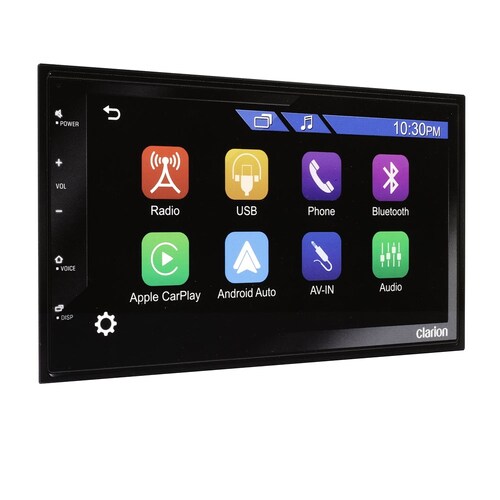 Clarion Fx450 Double Din Mechless Head Unit With 6.8" Touchscreen Apple Carplay And Android Auto Support Usb Input FX450