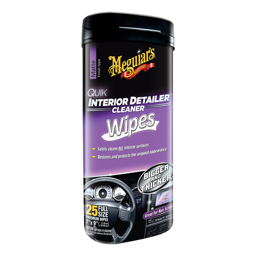 Meguiar's G13600 Quik Interior Detailer Wipes 25 Pack