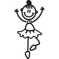Genuine My Family Sticker - Girl doing Ballet