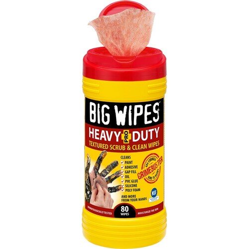 Big Wipes Heavy Duty Pro Textured Scrub And Clean - 80 Pack G2420