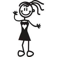 Genuine My Family Sticker - Girl In Dress
