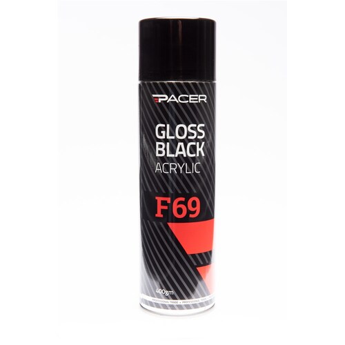 Pacer Black Gloss Acrylic Aerosol - 400G 400g GB400